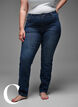 Slim fit jeans med vanlig midje, Dark Blue, Model image number 6