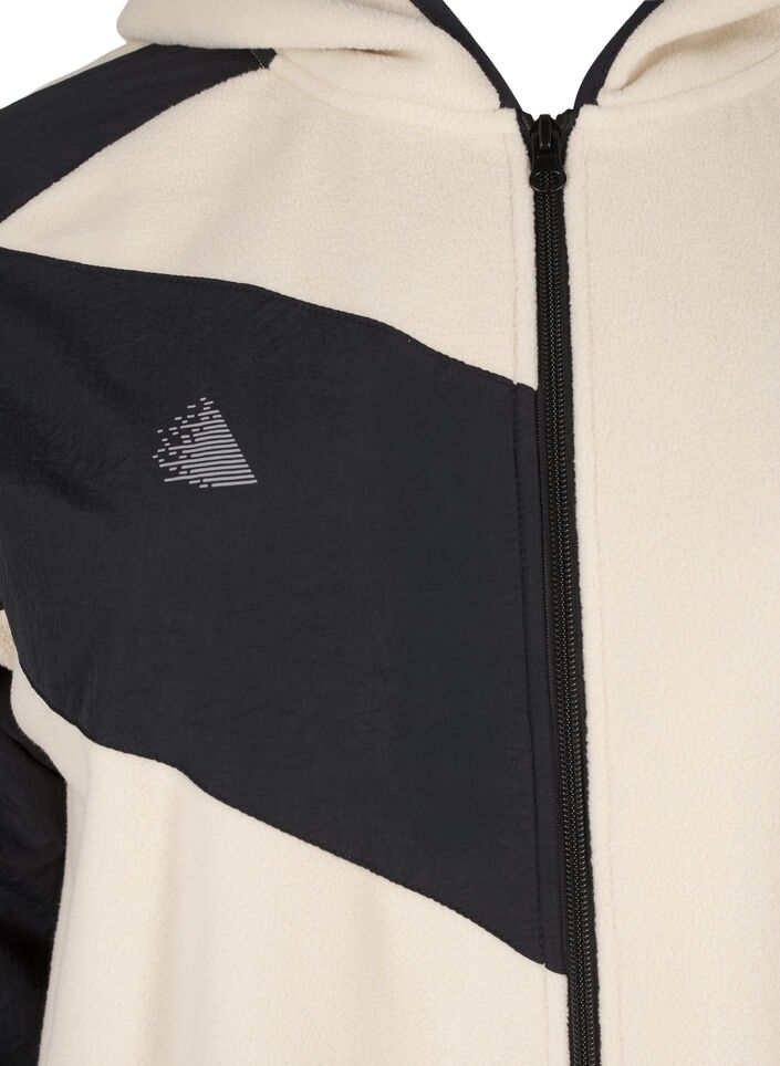 Hettefleecejakke med lommer, Beige, Packshot image number 2