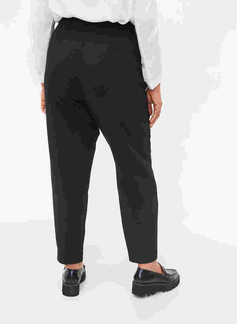 Klassiske bukser med høyt liv, Black, Model image number 1