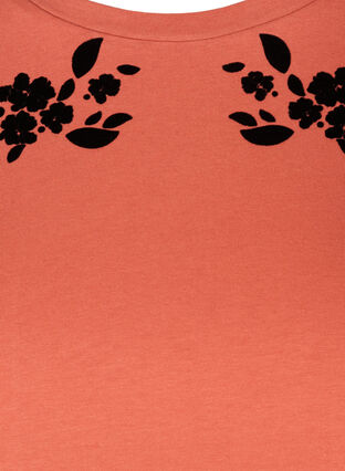 Kortermet T-skjorte med mønster, Faded Rose, Packshot image number 2