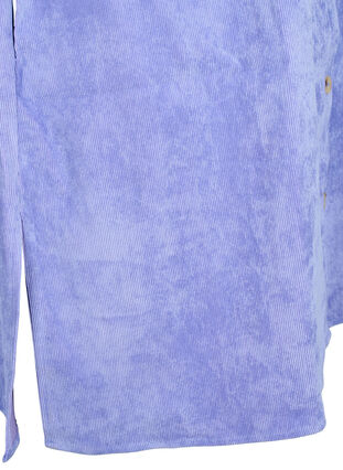 Kordfløyelskjole med 3/4-ermer og knapper, Lavender Violet, Packshot image number 3