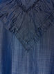 Kort kjole i denimlook med volanger, Bl&aring;, Packshot image number 2