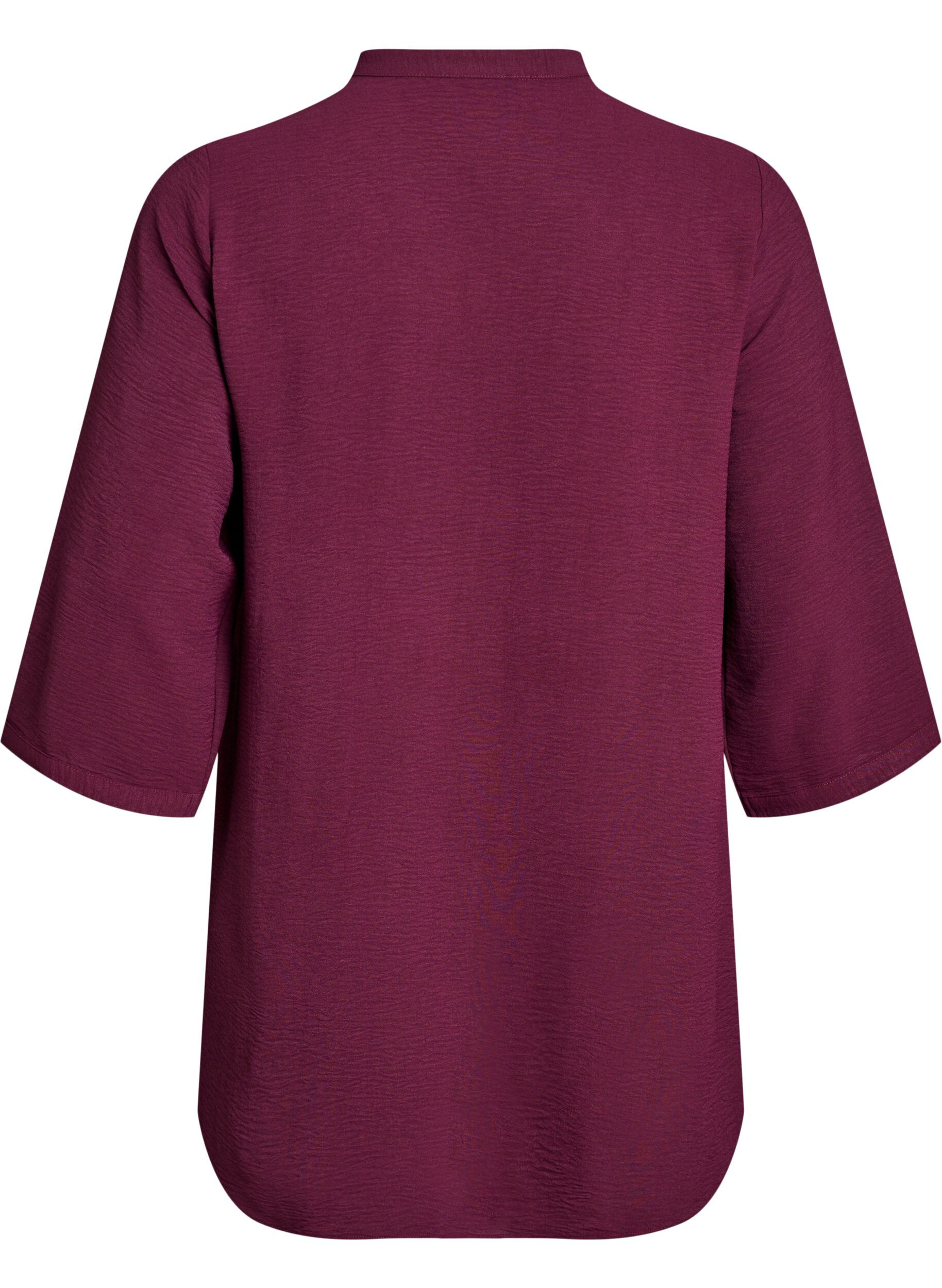 ZizziTunika med 3/4-ermer, M&oslash;rk Bordeaux, Packshot image number 1