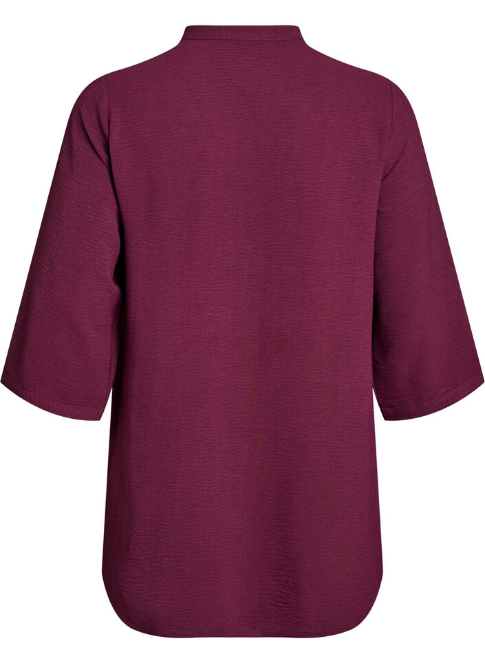 Tunika med 3/4-ermer, M&oslash;rk Bordeaux, Packshot image number 1