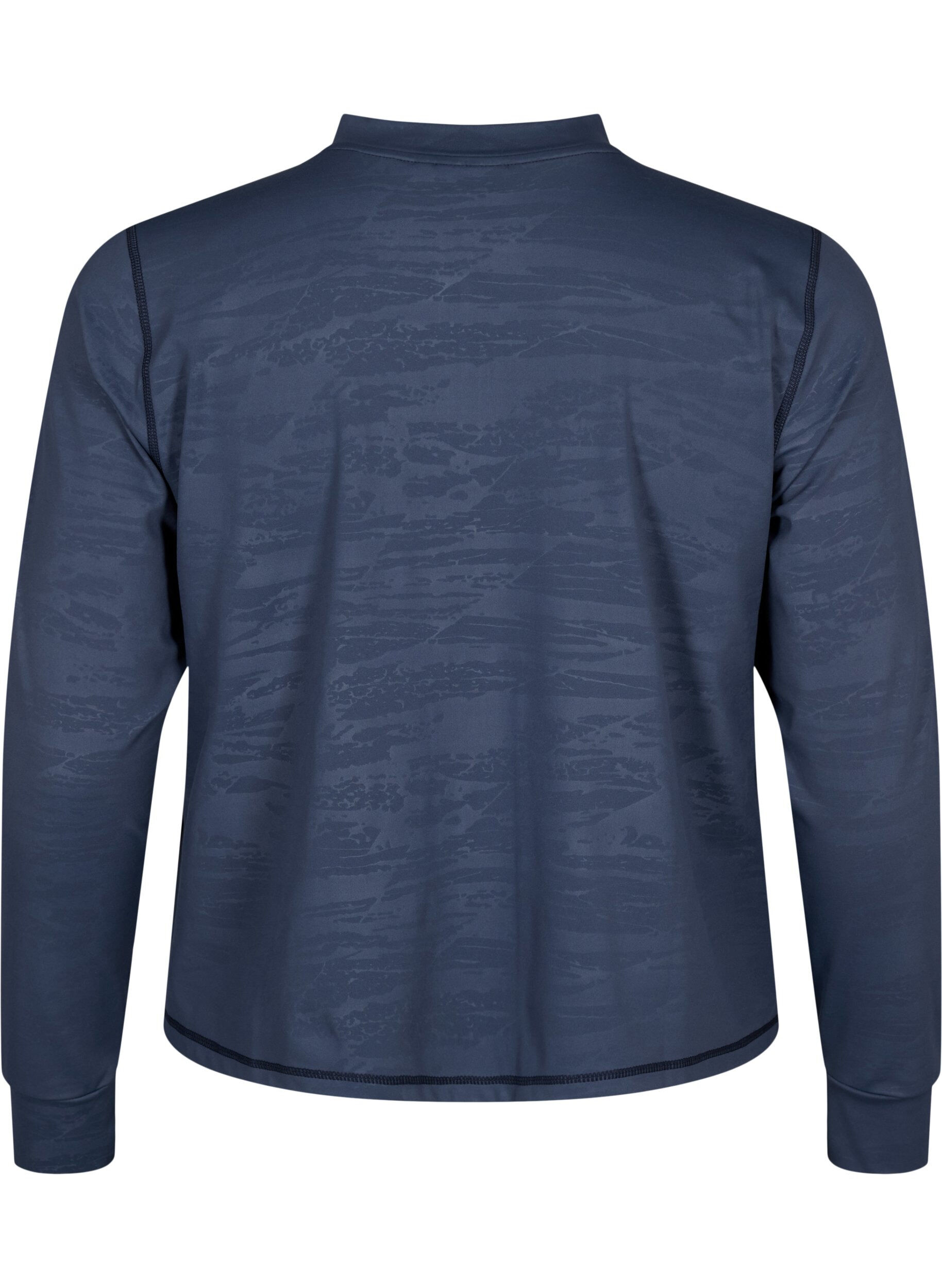 Zizzi Treningsbluse med glidel&aring;s, Mood Indigo, Packshot image number 1