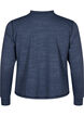 Treningsbluse med glidelås, Mood Indigo, Packshot image number 1
