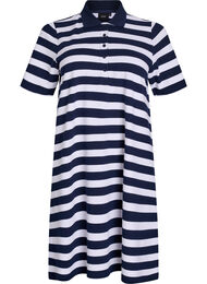 Kort A-formet polokjole, Navy Blazer Stripes