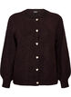 Cardigan med hjerteformede knapper, Brun, Packshot image number 0