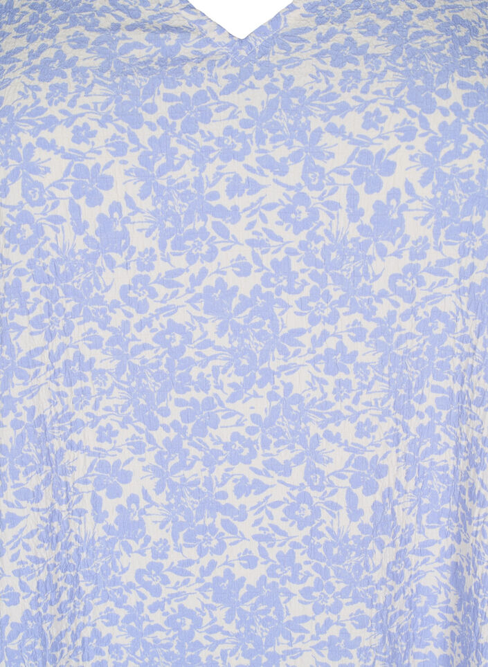 FLASH - Kortermet kjole med V-utringning, Blå, Packshot image number 2