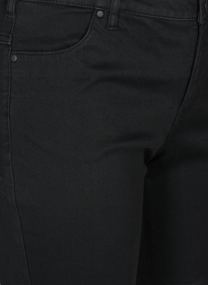 Slim fit Emily shorts med normal midje, Svart, Packshot image number 2