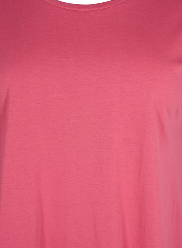 Kortermet T-skjorte i bomullsblanding, Rasperry Pink, Packshot image number 2