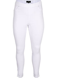 Jeggings med høy midje, Hvit Jeggings med høy midje