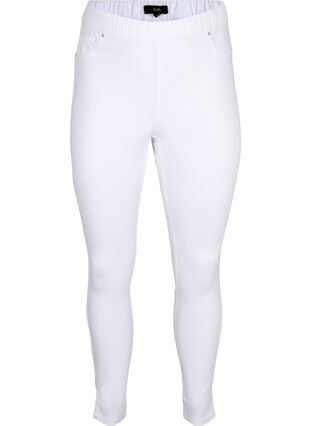 Zizzi Jeggings med høy midje, Hvit, Packshot image number 0