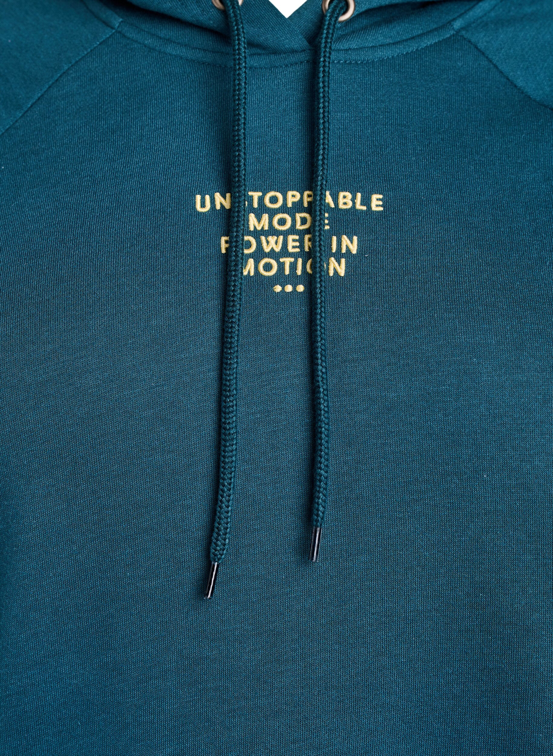 ZizziHettegenser med brodert motiv foran, Gr&oslash;nn, Packshot image number 2