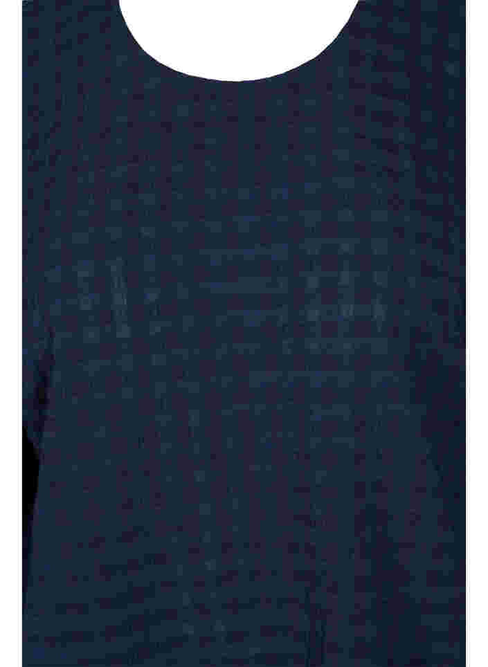 Strukturert bluse med 1/2-ermer, Navy Blazer, Packshot image number 2