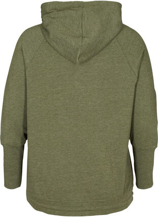 Sweatshirt med justerbar bunn, Rifle Green Mel., Packshot image number 1