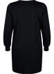Kort joggekjole med blondedetaljer, Black, Packshot image number 1