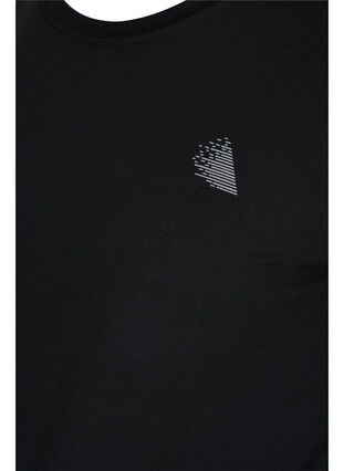 T-skjorte til trening for gravide, Black, Packshot image number 2