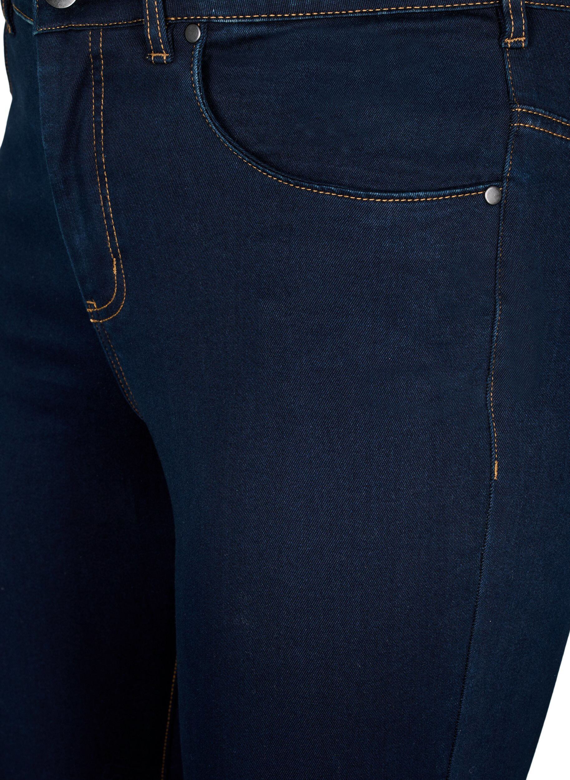 Zizzi Super slim Amy jeans med h&oslash;yt liv, Unwashed, Packshot image number 2