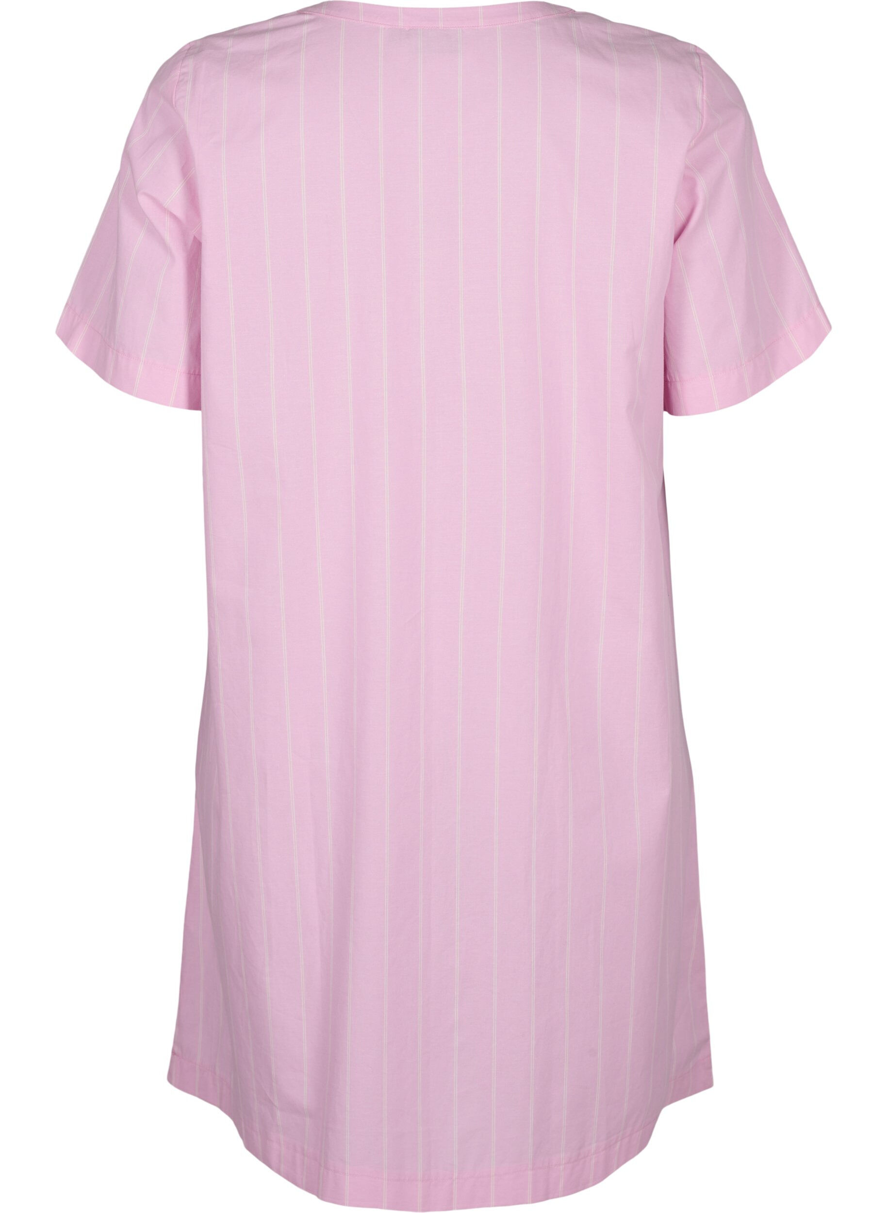 Zizzi Stripete kjole i &oslash;kologisk bomull, Lilac Sachet, Packshot image number 1