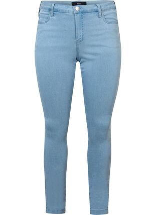 Super slim Amy jeans med høyt liv, Ex Lgt Blue, Packshot image number 0