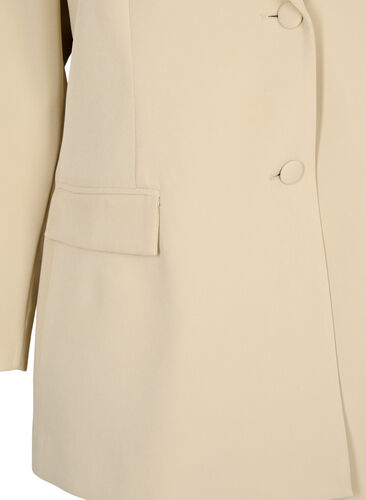 Klassisk blazer med knappelukking, Feather Gray, Packshot image number 2