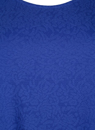 Langermet bluse med tekstur, Deep Ultramarine, Packshot image number 2