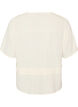 Bluse med tekstur og knytebelte, Vanilje, Packshot image number 1