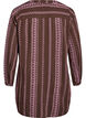 Tunika med brodert mønster, Brun, Packshot image number 1