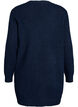 Lang cardigan med lommer, Bl&aring;, Packshot image number 1