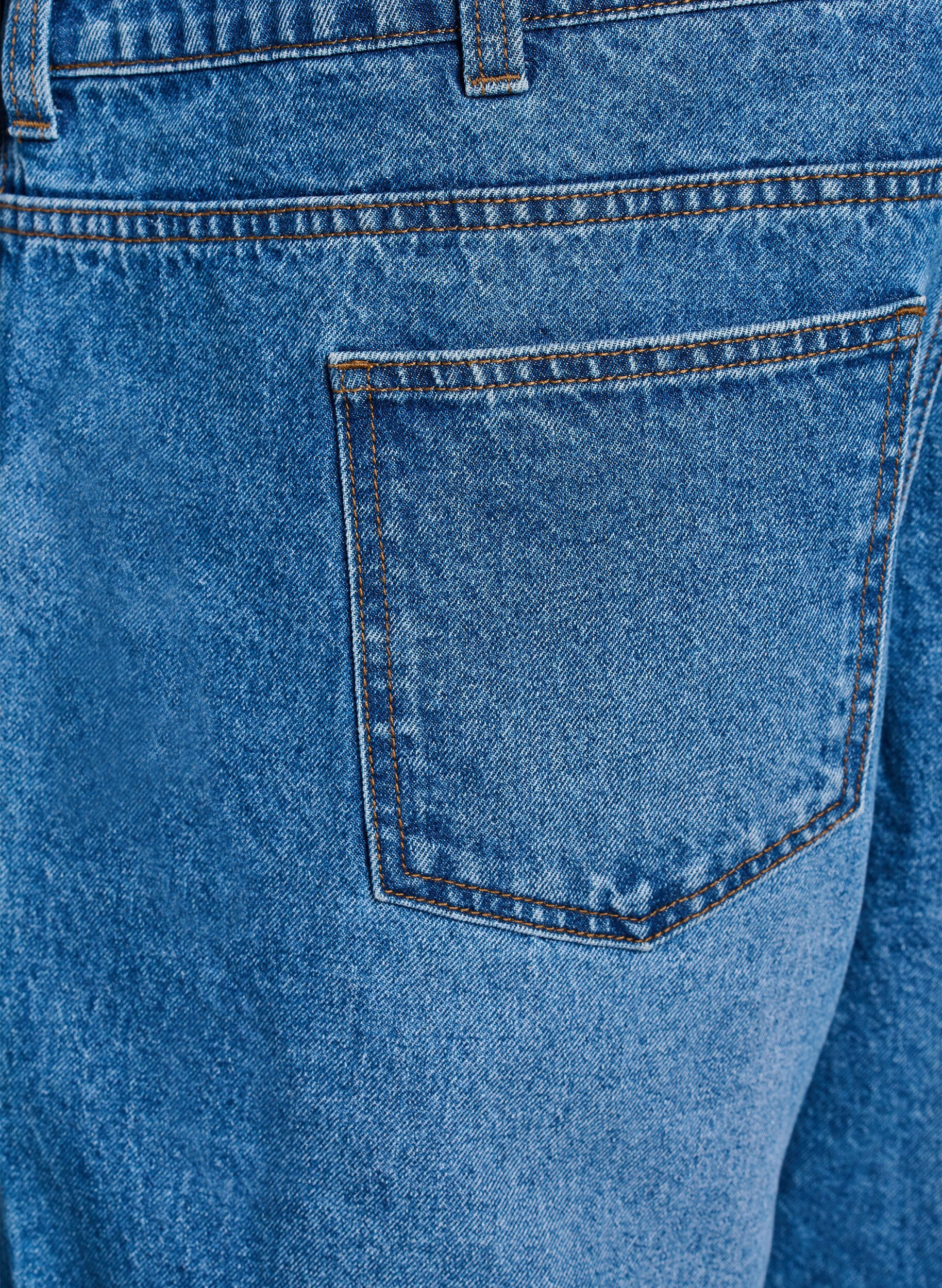 Zizzi Vide denim snekkerbukser, Bl&aring;, Packshot image number 3