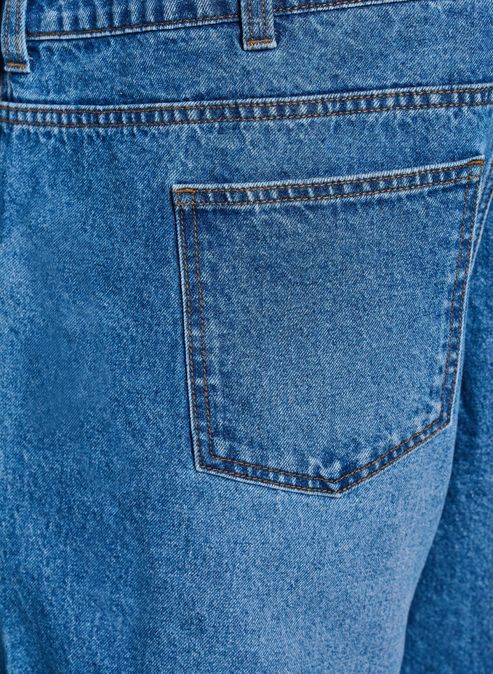 Vide denim snekkerbukser, Bl&aring;, Packshot image number 3