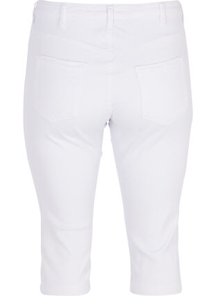 Zizzi Slim fit Emily caprijeans, Hvit, Packshot image number 1