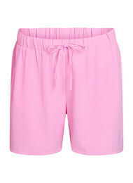 Shorts med lommer og elastisk linning, Rosa
