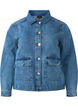 Skjortejakke i denim med lommer, Blue Denim, Packshot image number 0