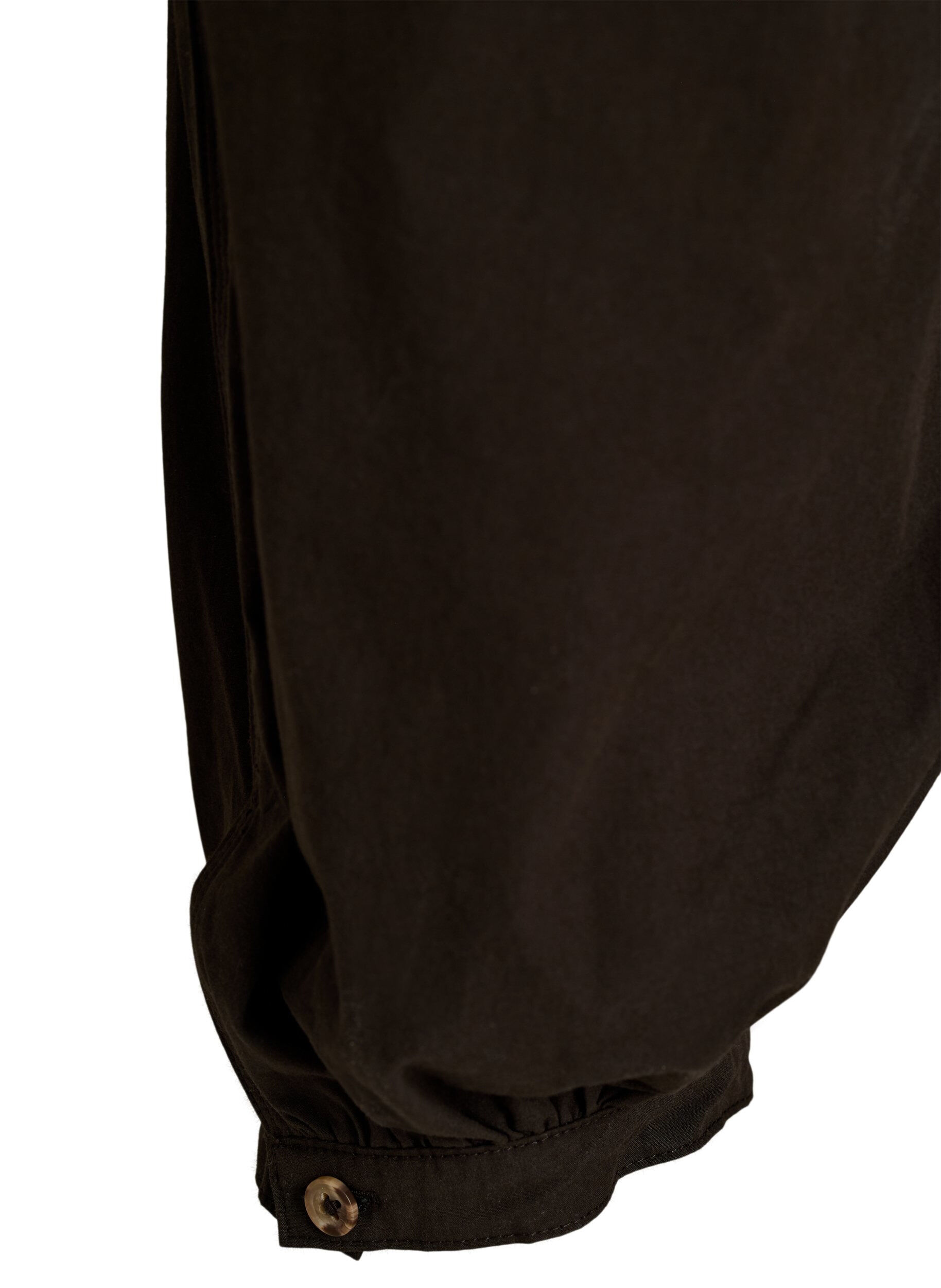 Zizzi Bomullsbukser med h&oslash;y midje og ballongfasong, Brun, Packshot image number 3