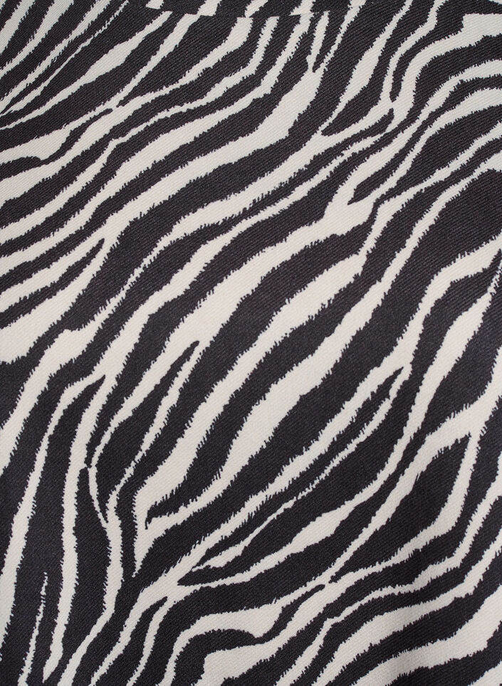 Kort A-linjekjole med 7/8 ermer, Svart, Packshot image number 2