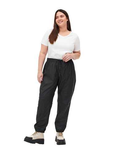 Regnbukser med tapede sømmer, Black, Model image number 4