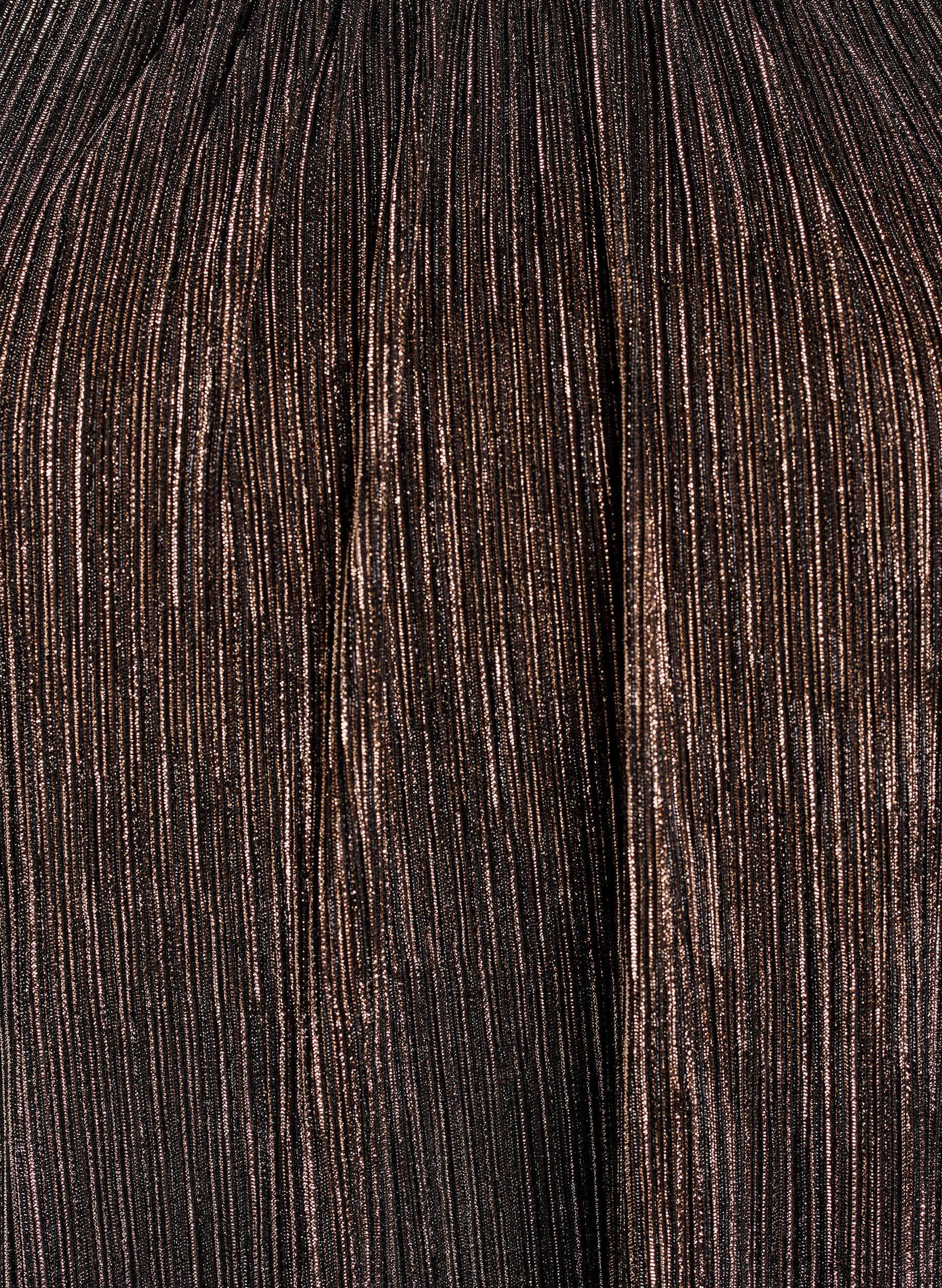 Zizzi Festbluse med glitterstriper og lange ermer, Svart, Packshot image number 2