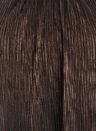 Zizzi Festbluse med glitterstriper og lange ermer, Svart, Packshot image number 2