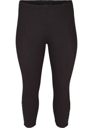 3/4-leggings med knapper, Black, Packshot image number 0