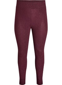 Glittermønstrede leggings, Mørk Bordeaux Glittermønstrede leggings