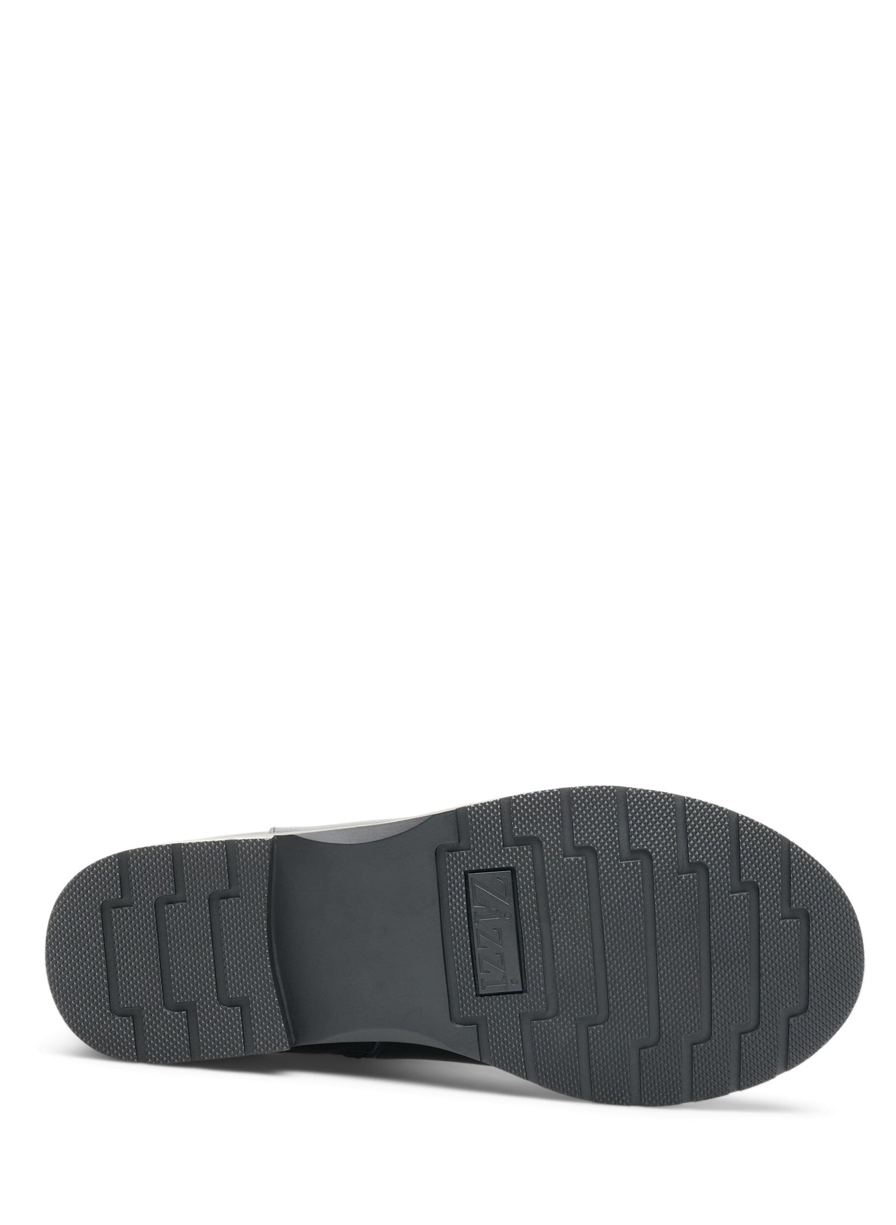 ZizziL&aelig;r Chelsea-st&oslash;vel med elastisk panel, Svart, Packshot image number 3