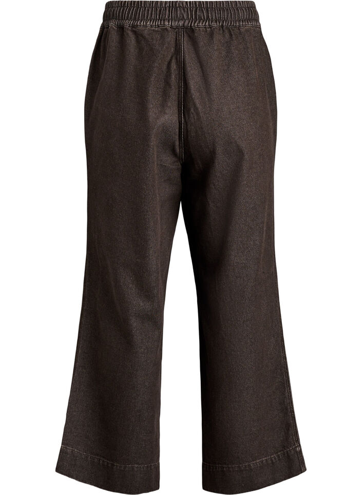 Jeans med vide ben og striper, Blå, Packshot image number 1