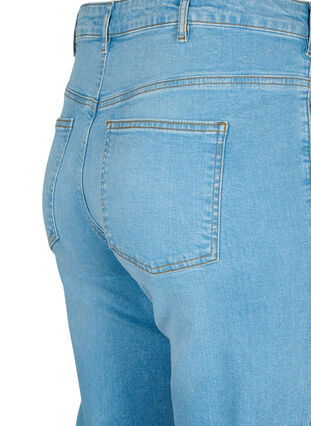  Gemma jeans med høy midje og rett passform, Light blue, Packshot image number 3