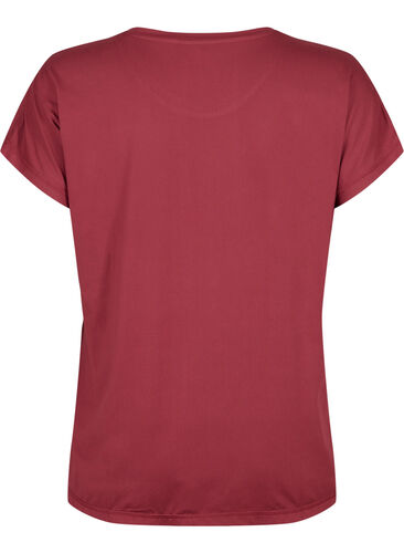 Kortermet trenings-T-skjorte, Cordovan, Packshot image number 1