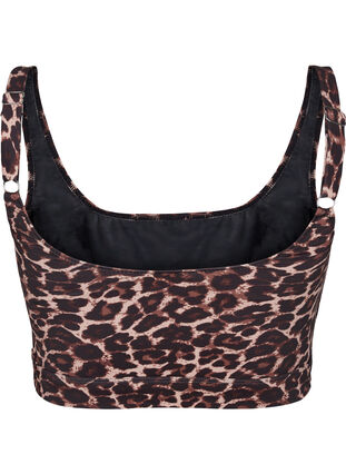 Zizzi Mønstrete bikinitopp med justerbare stropper, Autentic Leopard, Packshot image number 1