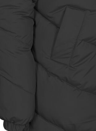Lang høyhalset jakke, Black, Packshot image number 3