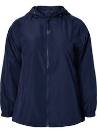 Kort jakke med hette og justerbar bunn, Navy Blazer