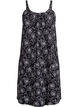 Midi strap dress in organic cotton, Svart, Packshot image number 0